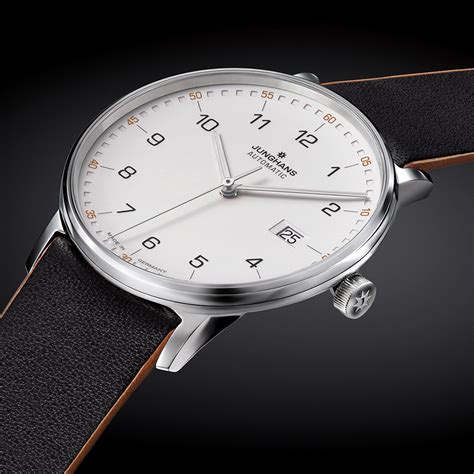 junghans form  automatic mens leather strap