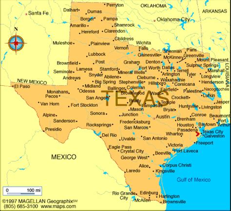 map  texas