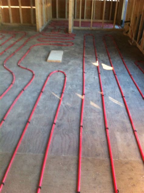 radiant heated floor pre concrete placement flooring floor heating systems container house