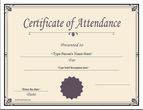 images   printable attendance certificates perfect dilogo