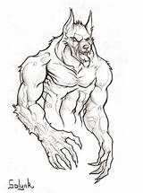 Werewolf Loup Garou Lobisomem Lobisomens Imprimer Lobos Werwolf Dibujar Croquis sketch template
