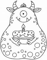 Monster Birthday Monsters Cute Coloring Pages Cartoon Party Colouring Google Stamps Para Templates Katehadfielddesigns Digi Kids Printable Happy Pintar Shop sketch template