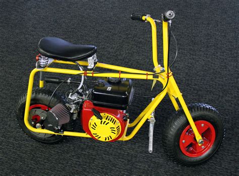 assembled azusa mini bike  predator clone engine  wheels yellow paint mini bike kits