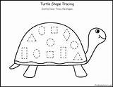 Turtle Tracing Preschool Shape Shapes Skills Theme Activities Worksheets Scissor Pre Kindergarten Writing Childcareland Pet Projects Crafts Animals Mầm Non sketch template