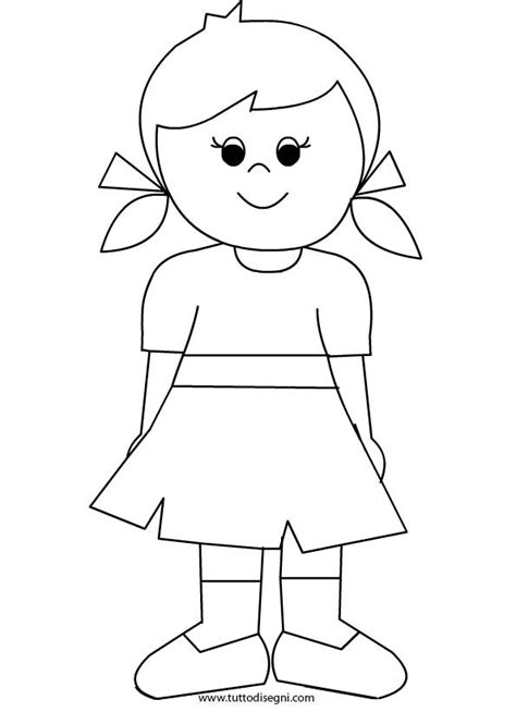 bambina  vestito da colorare tuttodisegnicom