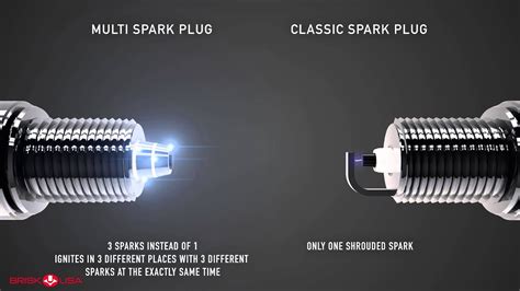 brisk premium multi spark  standard spark plug video  demonstration youtube