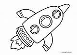 Rocket Coloring Ship Pages Print sketch template