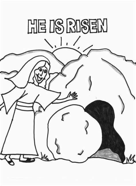 resurrection coloring page coloring page  kids coloring home