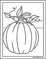 Coloring Thanksgiving Pumpkin Pages Sheet Leaves Printables Colorwithfuzzy Pretty Stem sketch template