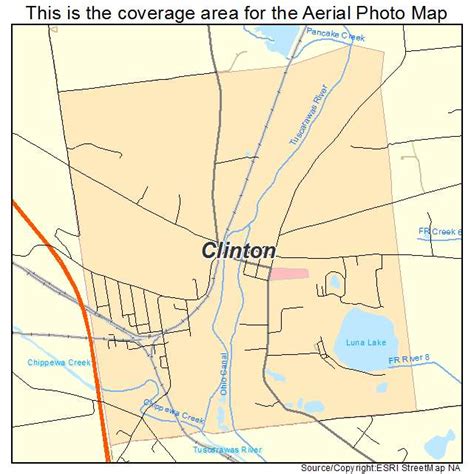 aerial photography map  clinton  ohio
