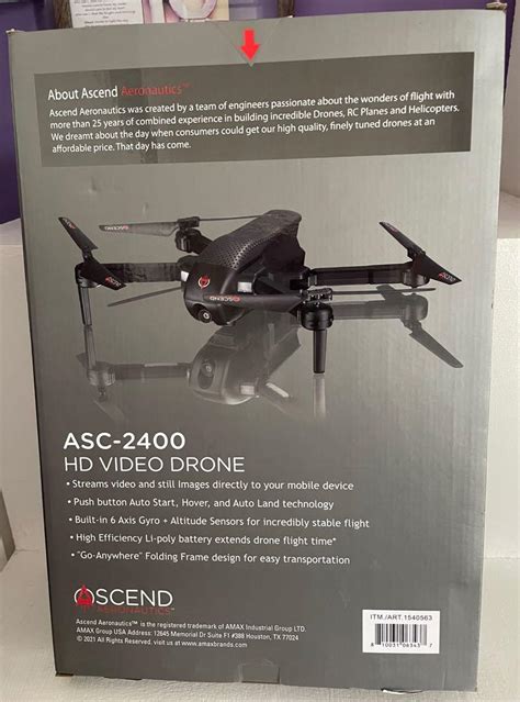 ascend aeronautics asc  p hd video drone brand  sealed photography drones