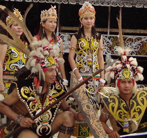 indonesian culture ensyclopedia dayak tribe clothes blend with the natural beauty
