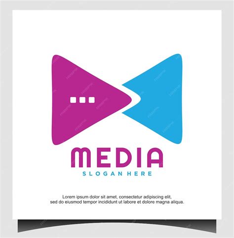 premium vector media logo design template