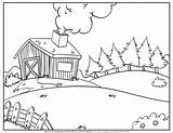 Coloring Farmhouse Pages Planerium Login sketch template