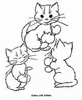 Coloring Kitten Kittens Pages Cat Print Little Color Three Printable Cats Cute Colouring Sheets Kids Girls Raisingourkids Printing Animal Lovely sketch template