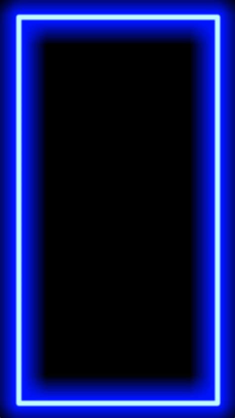 neon blue frame background black black  blue border