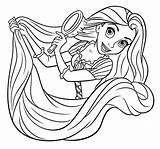 Colorare Principesse Rapunzel Elsa Disegno Castello Visita Torracat Arteira sketch template