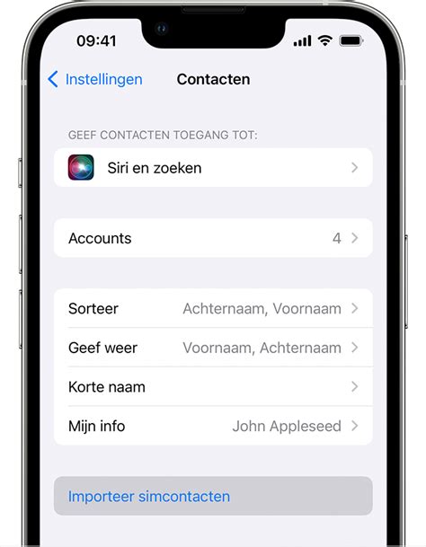 contacten van een simkaart importeren  een iphone apple support nl