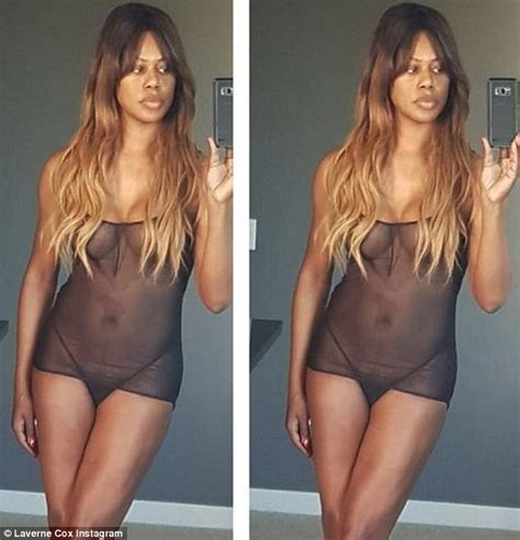 laverne cox stuns in skimpy lingerie selfie daily mail online