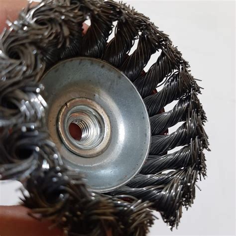 jual sikat kawat mangkok kepang  polishing cup brush