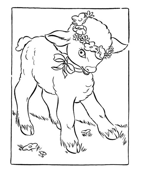 bluebonkers  printable easter lamb coloring page sheets