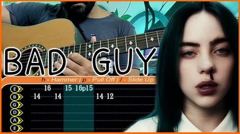 billie eilish bad guy guitar tabs tutorial guitar cover lesson youtube