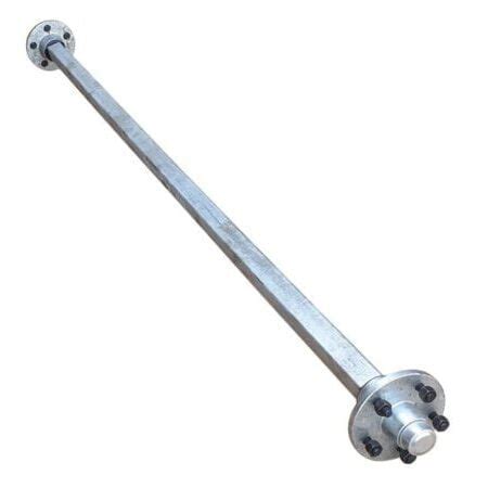 mm square galvanised lazy unbraked axle
