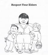 Respect Coloring Pages Elders Authority Thepinsta Via sketch template