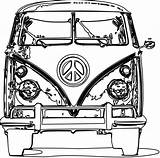 Vw Bus Coloring Clipart Pages Van Clip Volkswagen Hippie Printable Cliparts Bulli Colouring Folk Mexican Graphics Bug Line Svg Book sketch template