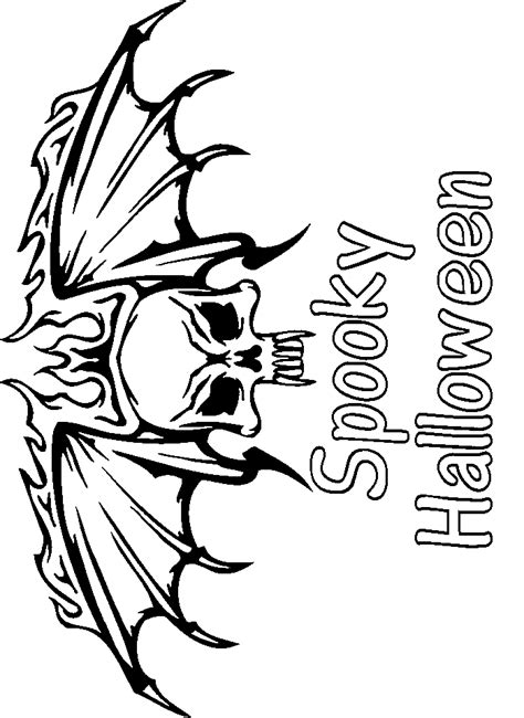 scary cartoon coloring page coloring home