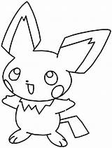 Pichu Coloring Pokemon Pages Printable Getcolorings Color sketch template