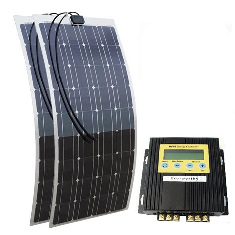 Eco Worthy 200w Semi Flexible Solar Panel Kits With 20a Mppt Controller