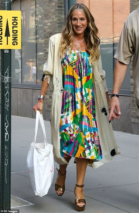 sarah jessica parker is seen on the set of the upcoming sex and the