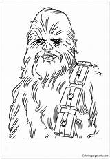 Wars Star Character Pages Coloring Chewbacca Online Color Coloringpagesonly sketch template