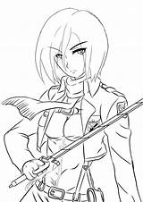 Mikasa sketch template