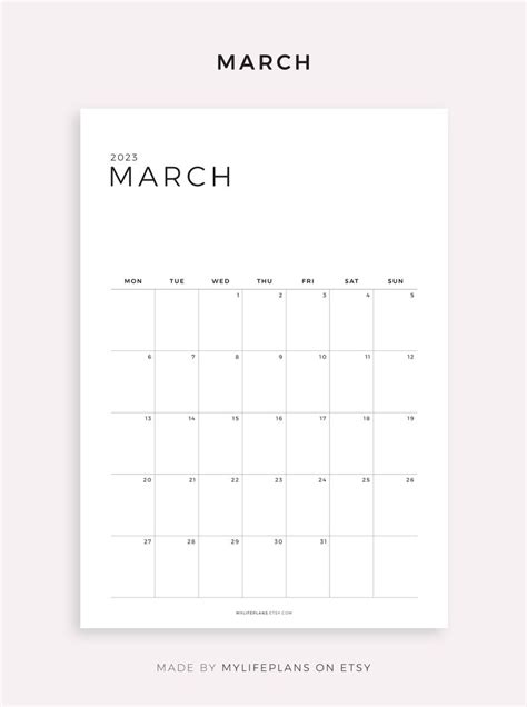 monthly calendar printable fillable year calendar etsy  zealand