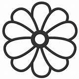 Coloring Pages Flowers Flower Simple Clipart Library Kids Uncoloured sketch template