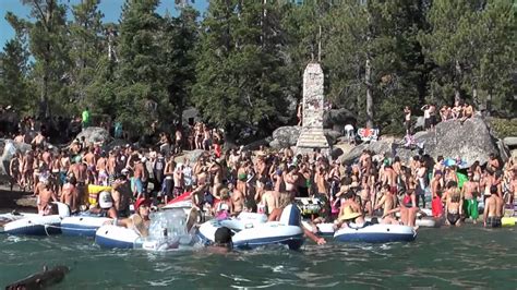 Dj Party On A Remote Lake Tahoe Beach Boom Boom Lagoon August 2011