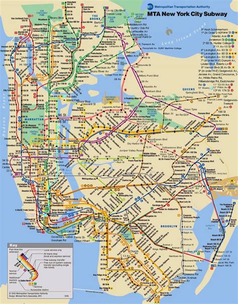 nyc transit map mta transit map  york usa