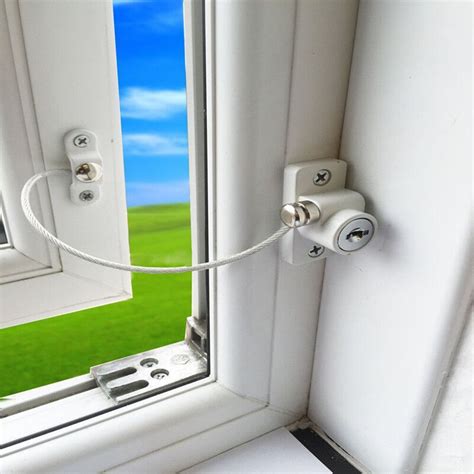 window security chain lock sliding security limiter lock stop door restrictor child safety anti