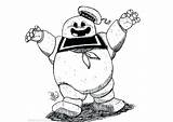 Ghostbusters Coloring Pages Marshmallow Man Puft Stay Slimer Kids Drawing Clipartmag Printable Print Template sketch template