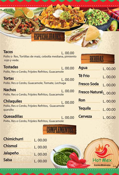 muetra de menú comida mexicana by inversiones valcor s de r l issuu