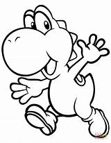 Coloring Yoshi Pages Drawing sketch template