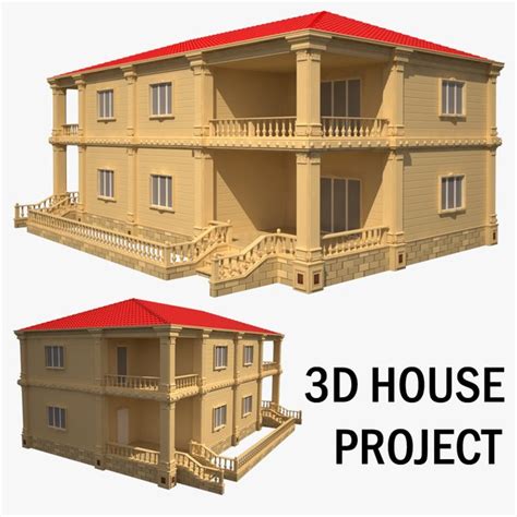 house plan  models   turbosquid