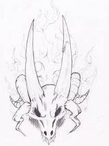 Skull Dragon Drawing Skulls Getdrawings sketch template