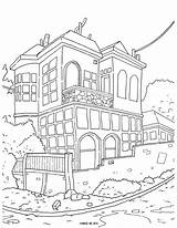 Coloring Pages House Adults Cityscape Adult Printable Colouring Street Houses Tree Getcolorings Corner Printables Kids Getdrawings Choose Board Comments sketch template