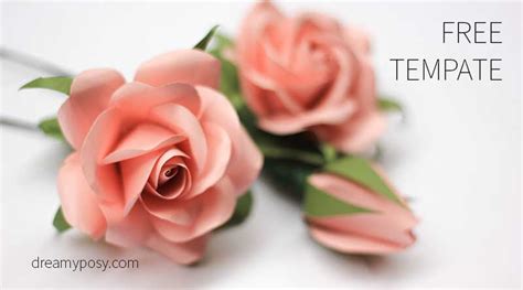 rose paper bouquet  template  full tutorial
