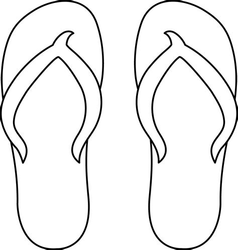 printable flip flop template
