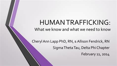 Ppt Human Trafficking What We Know And What We Need To Know