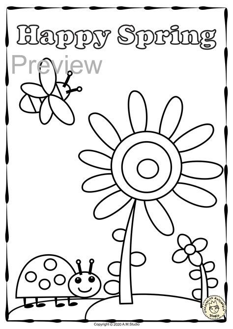 happy spring coloring pages freeda qualls coloring pages